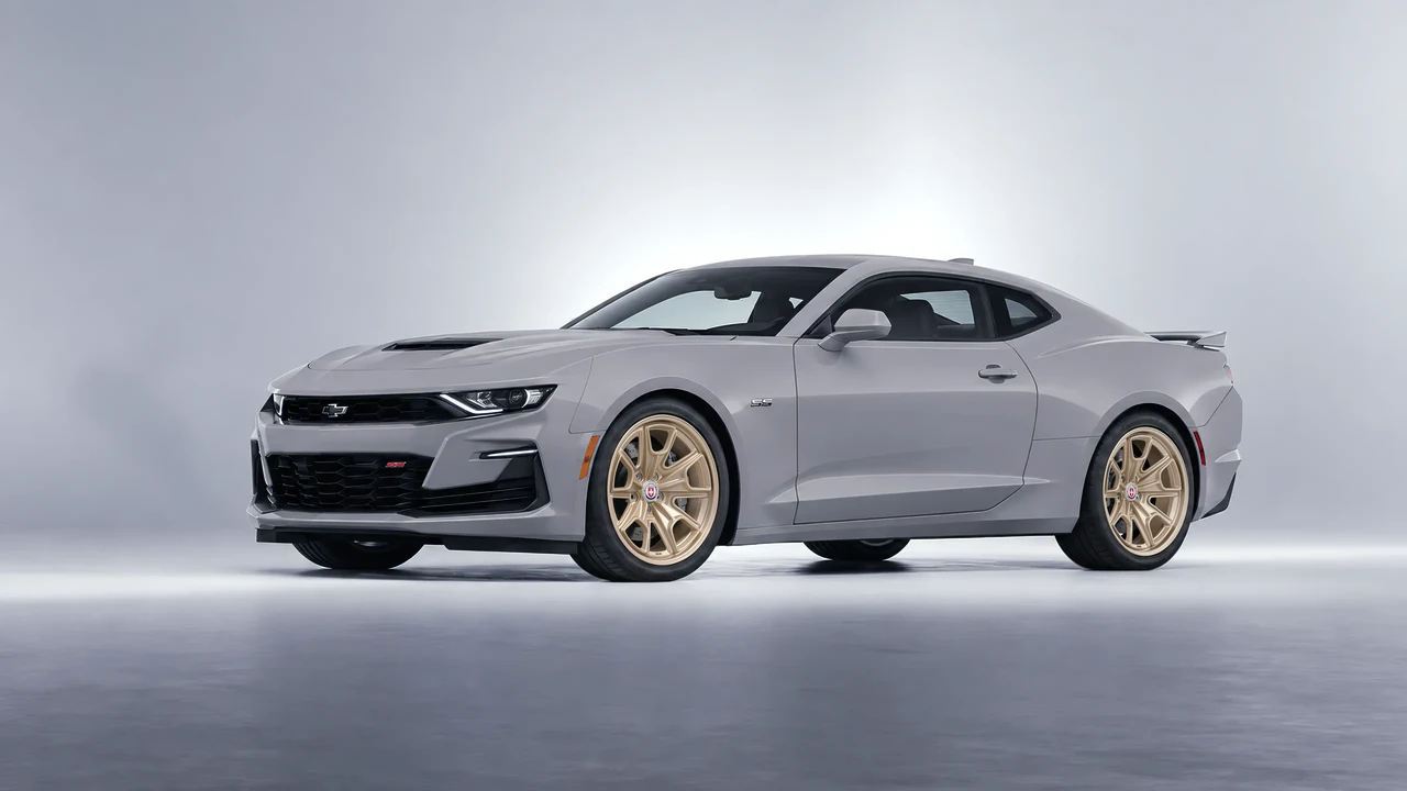 Chevrolet Camaro SS 2020 on HRE Performance Wheels 427M forged wheels, front three-quarter view