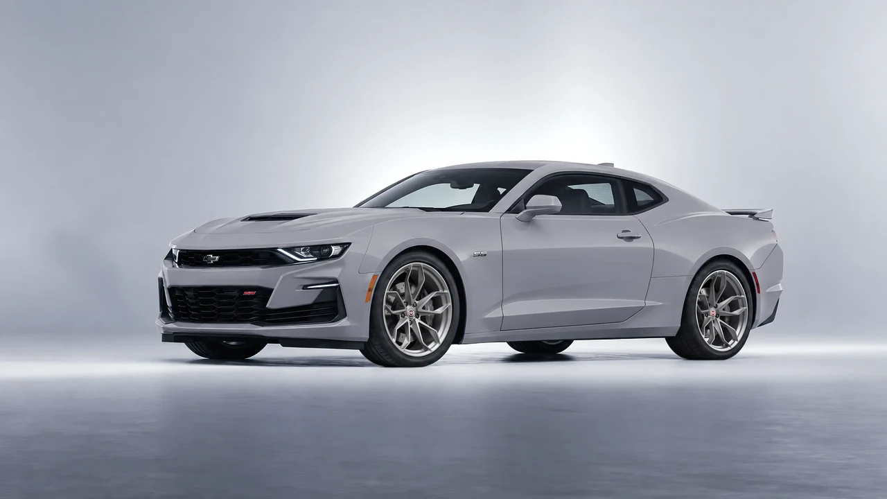 Chevrolet Camaro SS 2020 on HRE Performance Wheels P201 forged wheels, front three-quarter view