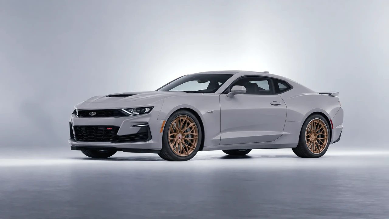Chevrolet Camaro SS 2020 on HRE Performance Wheels S200H forged wheels, front three-quarter view