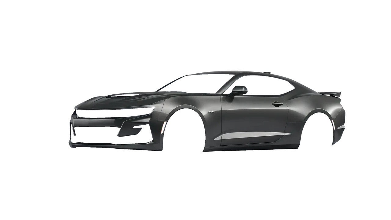 Chevrolet Camaro SS 2020 wrapped in Black Rock Grey (Avery Dennison SW900-823-M), front three-quarter view