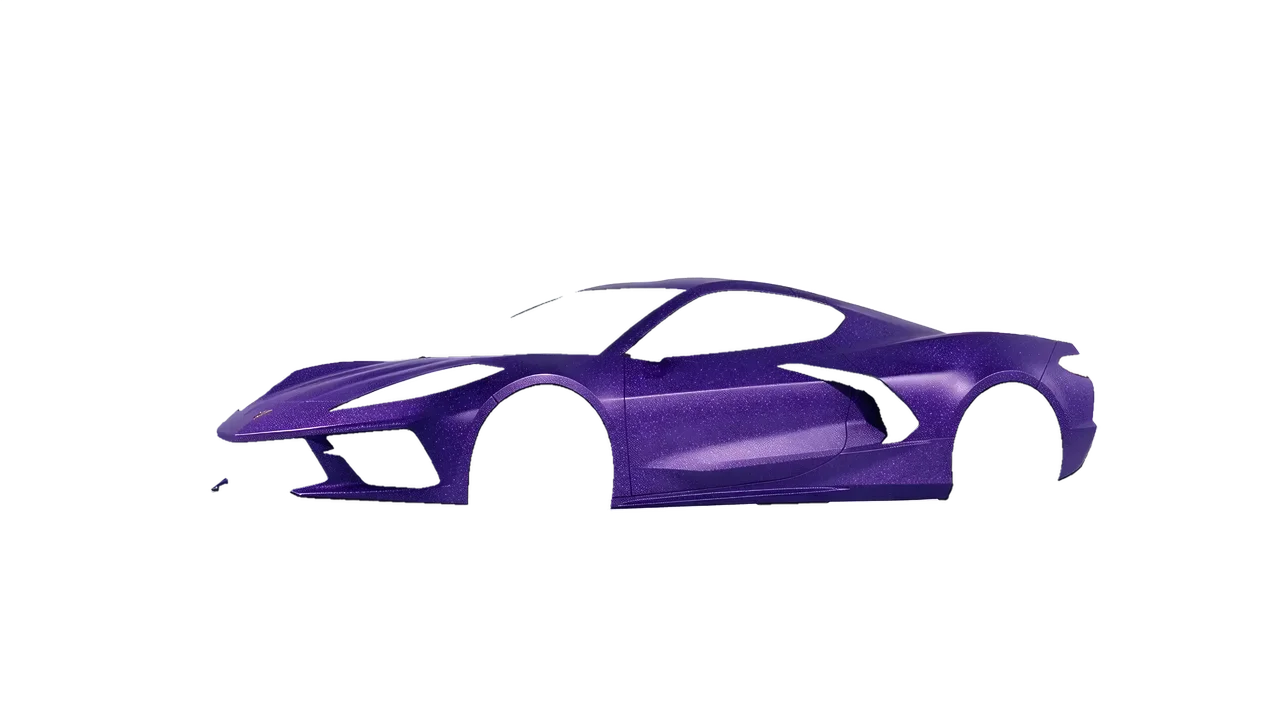 Chevrolet Corvette Z51 2021 wrapped in Purple (Avery Dennison SW900-587-D), front three-quarter view