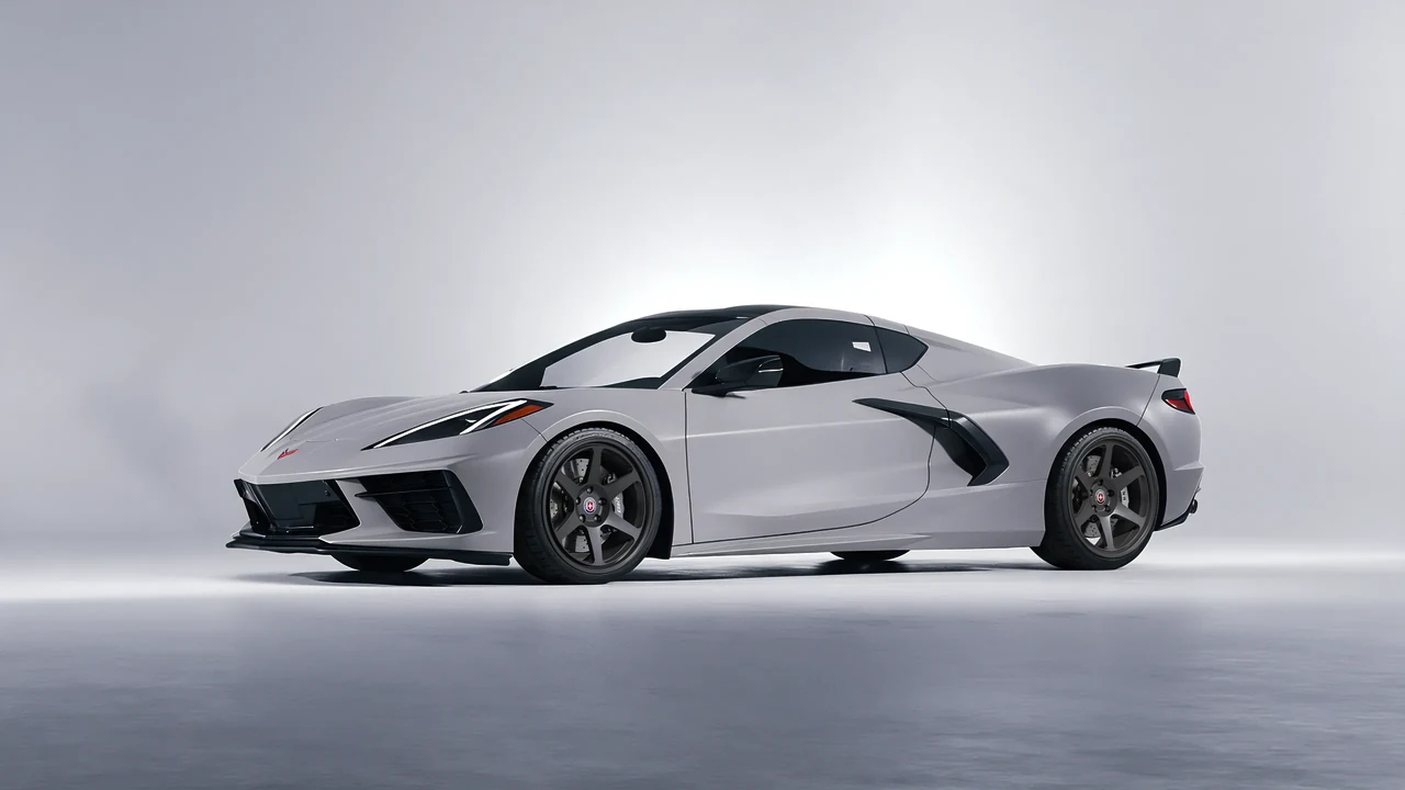 Chevrolet Corvette Z51 2021 on HRE Performance Wheels 306-GT forged wheels, front three-quarter view