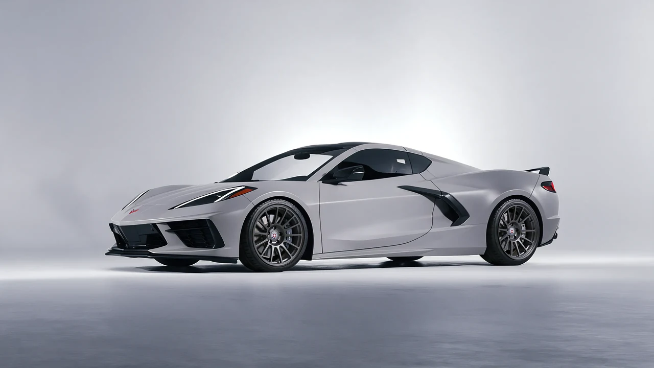 Chevrolet Corvette Z51 2021 on HRE Performance Wheels 313-GT forged wheels, front three-quarter view
