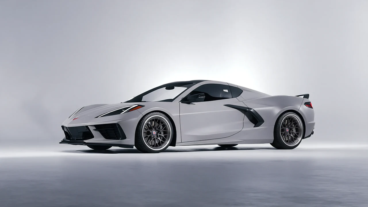 Chevrolet Corvette Z51 2021 on HRE Performance Wheels 520 forged wheels, front three-quarter view