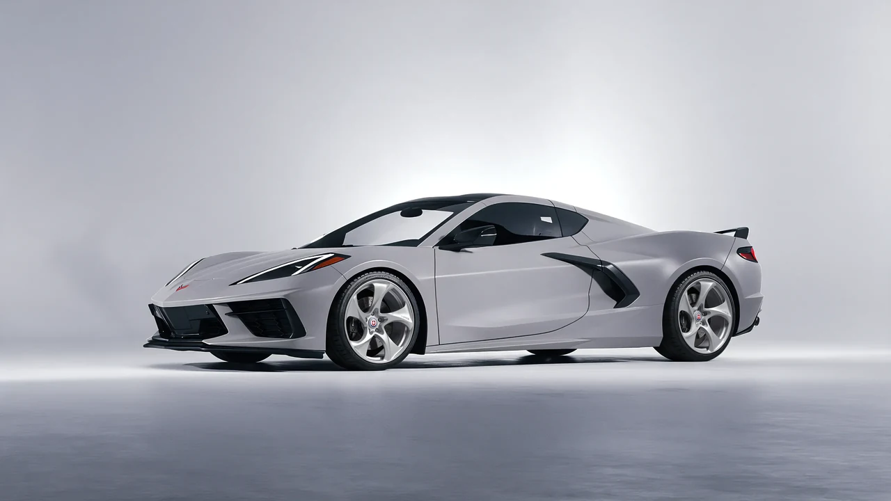 Chevrolet Corvette Z51 2021 on HRE Performance Wheels 522M forged wheels, front three-quarter view