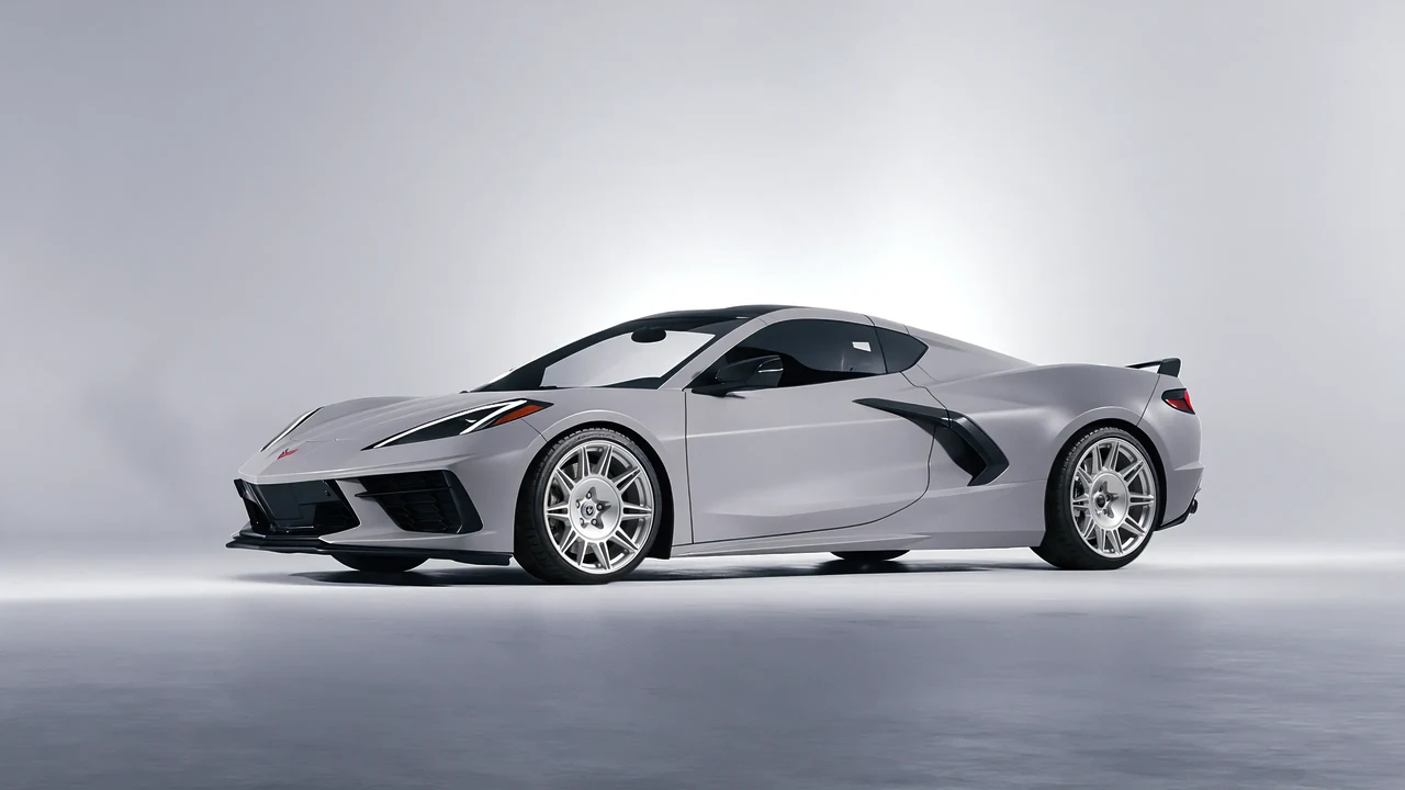Chevrolet Corvette Z51 2021 on HRE Performance Wheels 528M forged wheels, front three-quarter view