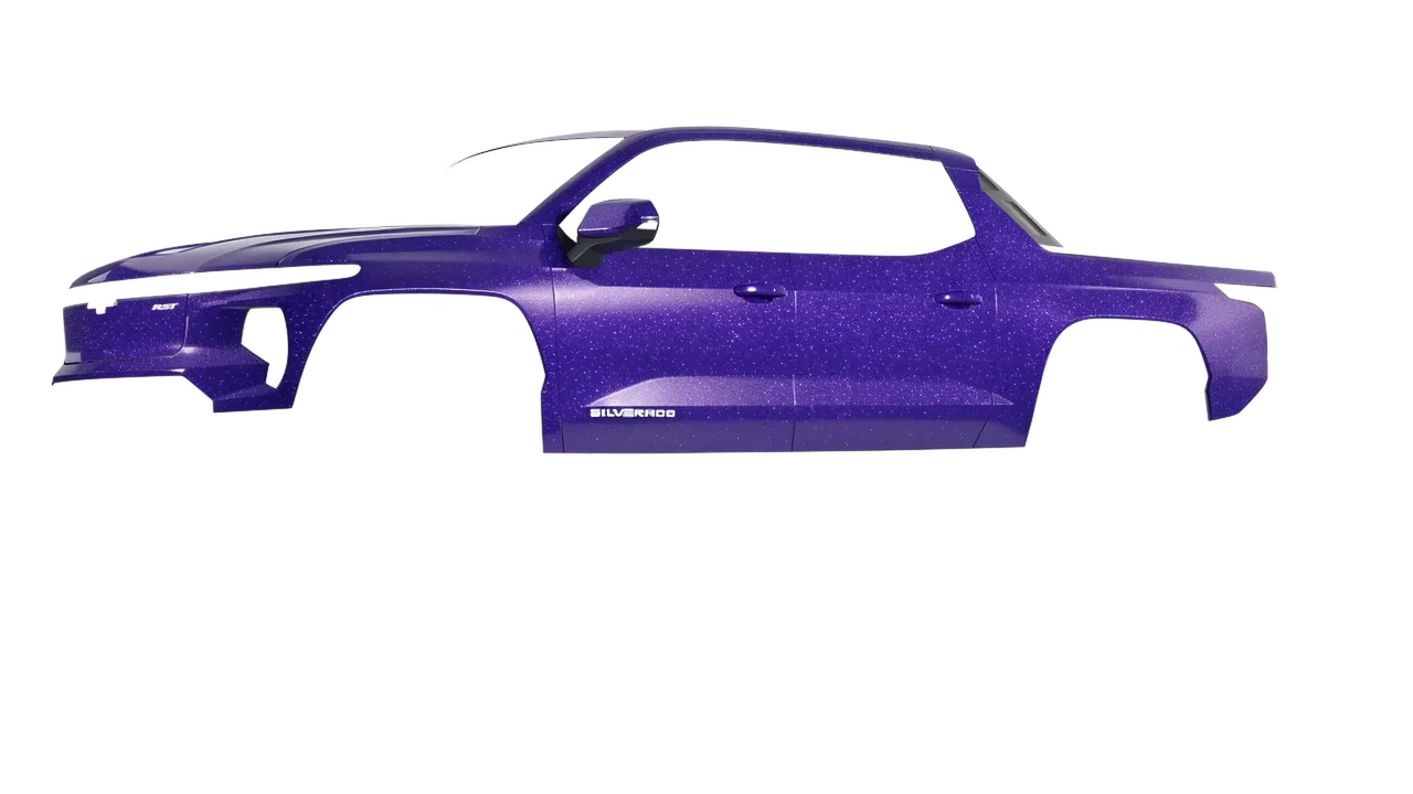 Chevrolet Silverado EV RST 2024 wrapped in Purple (Avery Dennison SW900-587-D), front three-quarter view