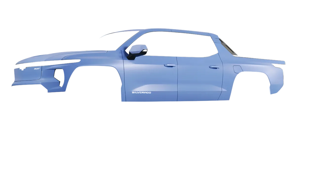 Chevrolet Silverado EV RST 2024 wrapped in Dreamline Blue (Avery Dennison SW900-616-O), front three-quarter view