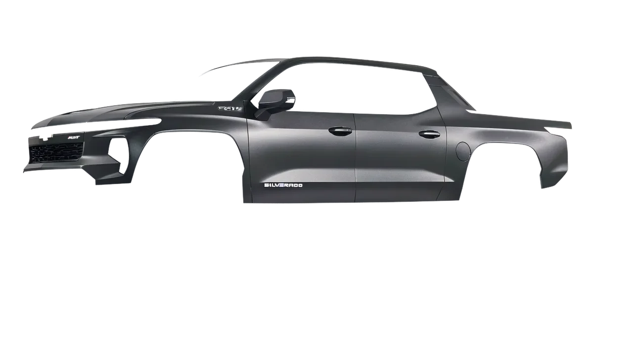 Chevrolet Silverado EV RST 2024 wrapped in Black Rock Grey (Avery Dennison SW900-823-M), front three-quarter view
