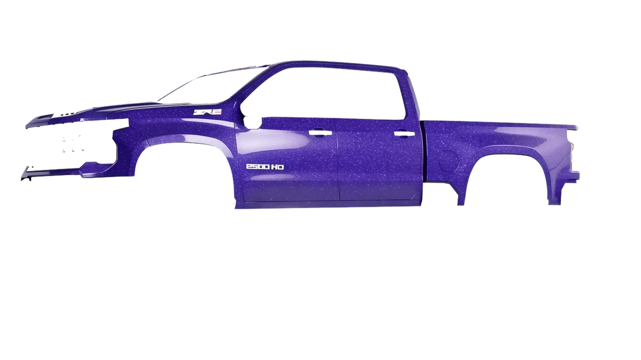 Chevrolet Silverado HD ZR2 2024 wrapped in Purple (Avery Dennison SW900-587-D), front three-quarter view