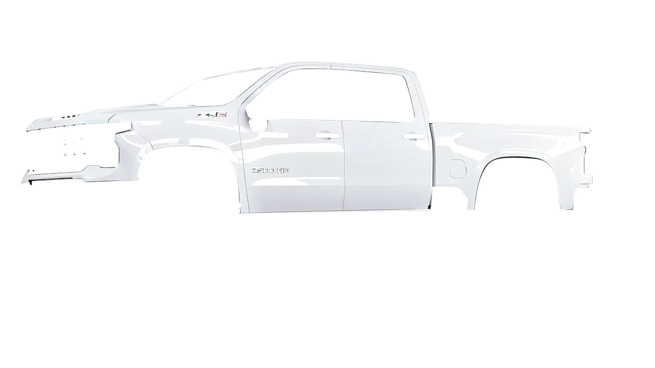 Chevrolet Silverado HD ZR2 2024 wrapped in Gloss White (3M G10), front three-quarter view