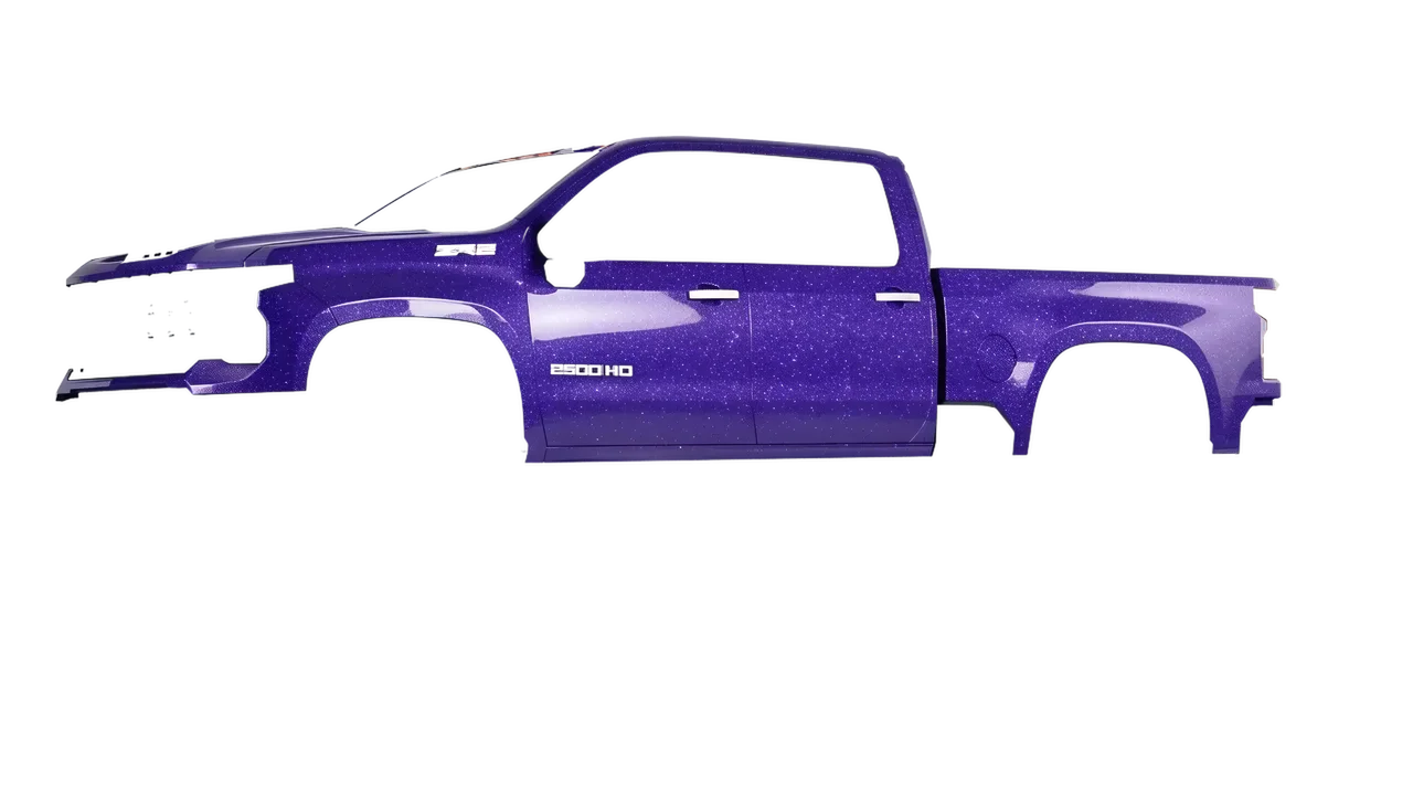 Chevrolet Silverado HD ZR2 Bison 2024 wrapped in Purple (Avery Dennison SW900-587-D), front three-quarter view