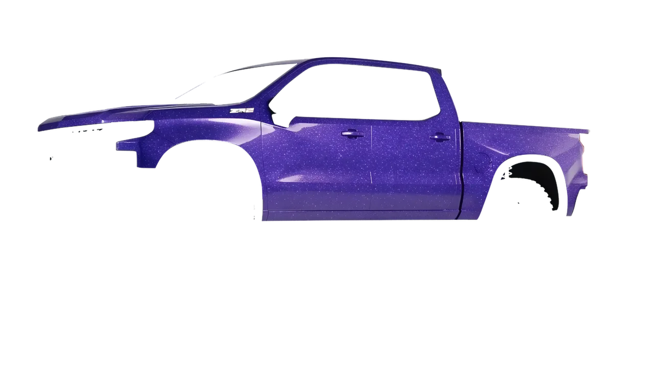 Chevrolet Silverado ZR2 2022 wrapped in Purple (Avery Dennison SW900-587-D), front three-quarter view