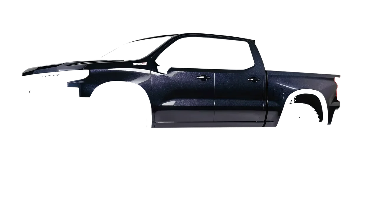Chevrolet Silverado ZR2 2022 wrapped in Mystery Black (Avery Dennison SW900-184-M), front three-quarter view