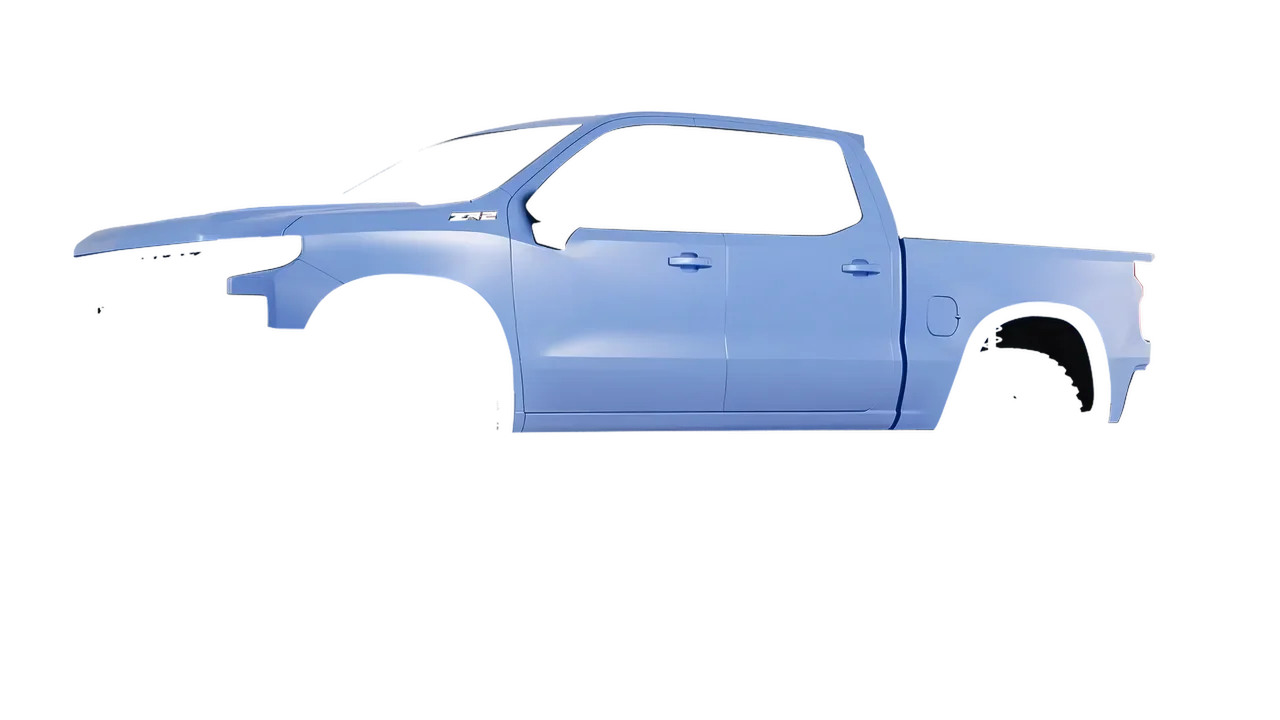 Chevrolet Silverado ZR2 2022 wrapped in Dreamline Blue (Avery Dennison SW900-616-O), front three-quarter view