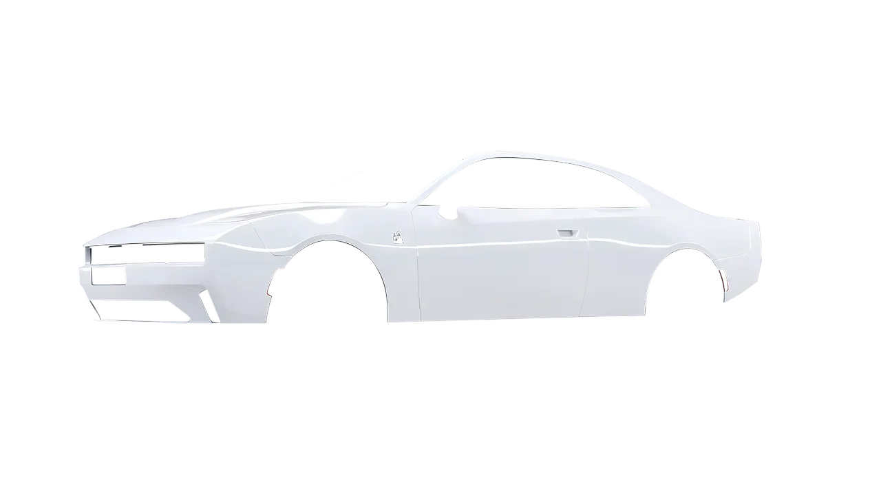 Dodge Charger Daytona 2024 wrapped in Gloss White (3M G10), front three-quarter view
