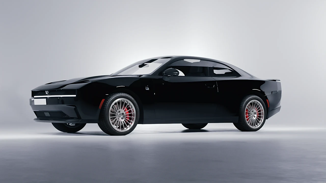Dodge Charger Daytona 2024 on HRE Performance Wheels 309M forged wheels, front three-quarter view