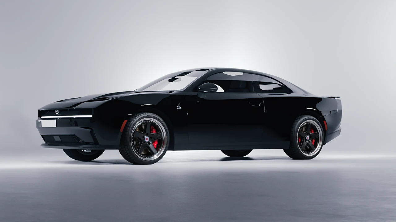 Dodge Charger Daytona 2024 on HRE Performance Wheels 517 forged wheels, front three-quarter view
