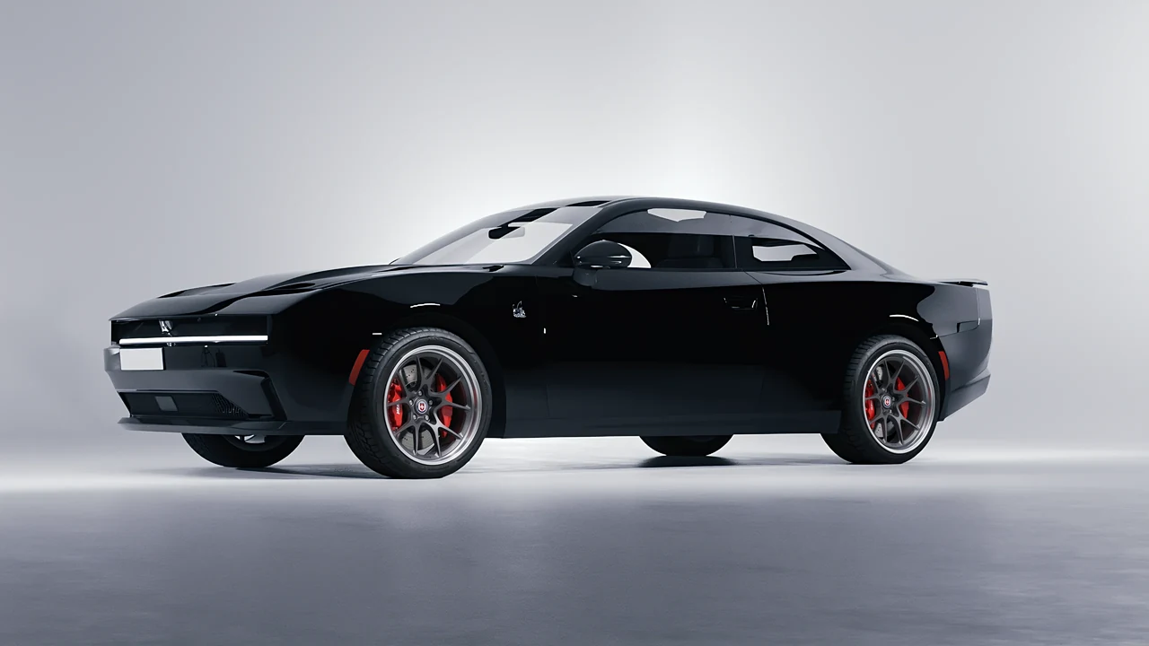 Dodge Charger Daytona 2024 on HRE Performance Wheels 521 forged wheels, front three-quarter view