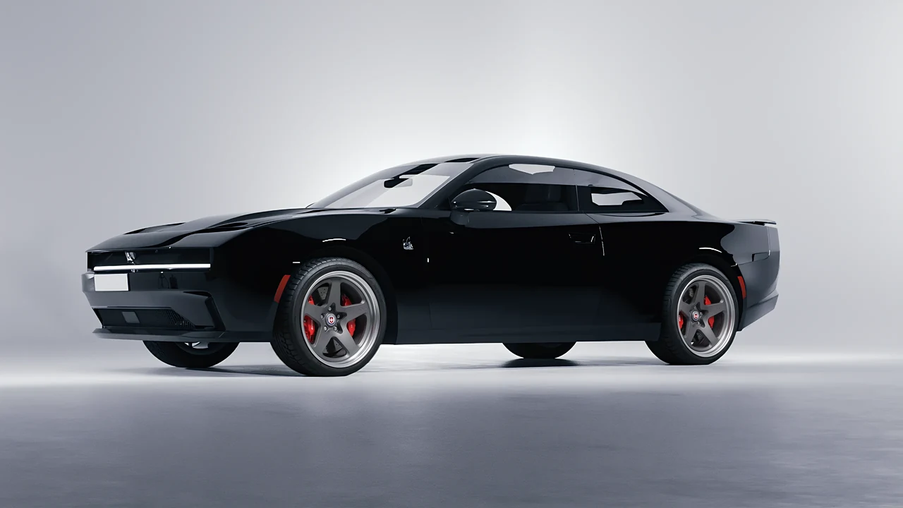 Dodge Charger Daytona 2024 on HRE Performance Wheels 527 forged wheels, front three-quarter view