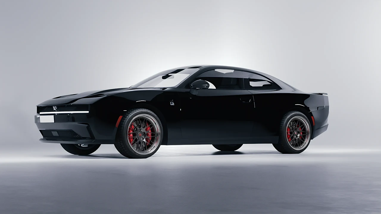 Dodge Charger Daytona 2024 on HRE Performance Wheels 540 forged wheels, front three-quarter view