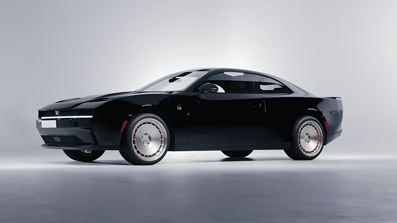 Dodge Charger Daytona 2024 on HRE Performance Wheels 935 forged wheels, front three-quarter view