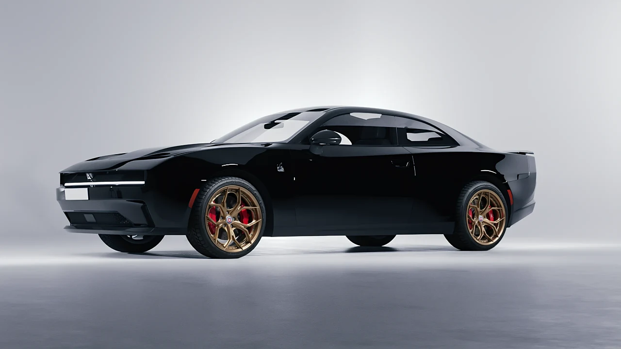 Dodge Charger Daytona 2024 on HRE Performance Wheels S111SC forged wheels, front three-quarter view