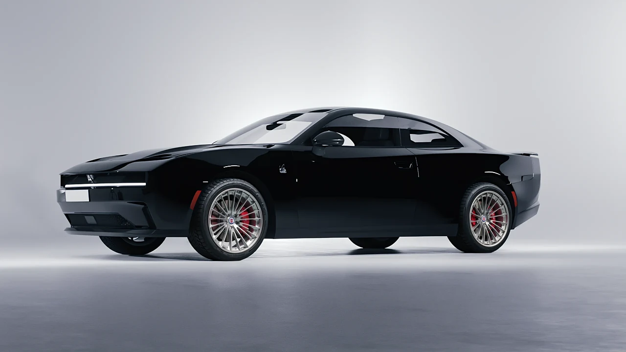 Dodge Charger Daytona 2024 on HRE Performance Wheels S209 forged wheels, front three-quarter view