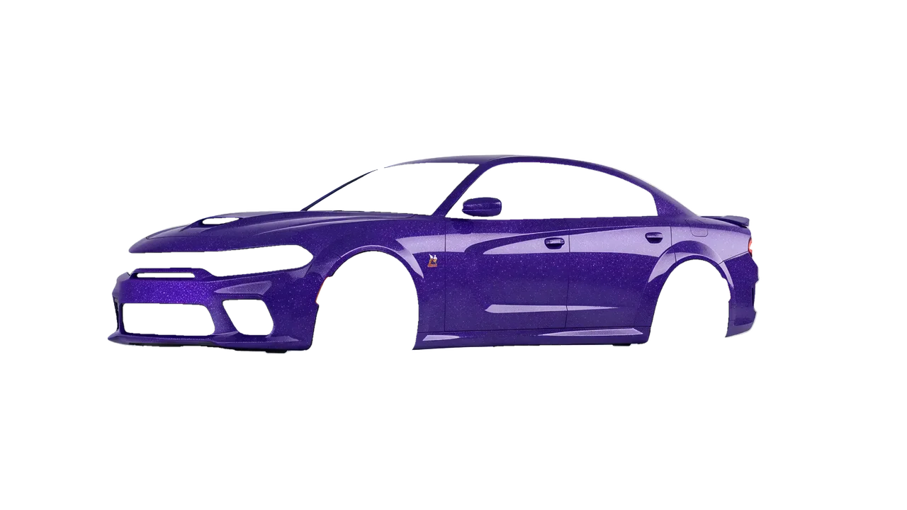 Dodge Charger Scat Pack Widebody 2020 wrapped in Purple (Avery Dennison SW900-587-D), front three-quarter view