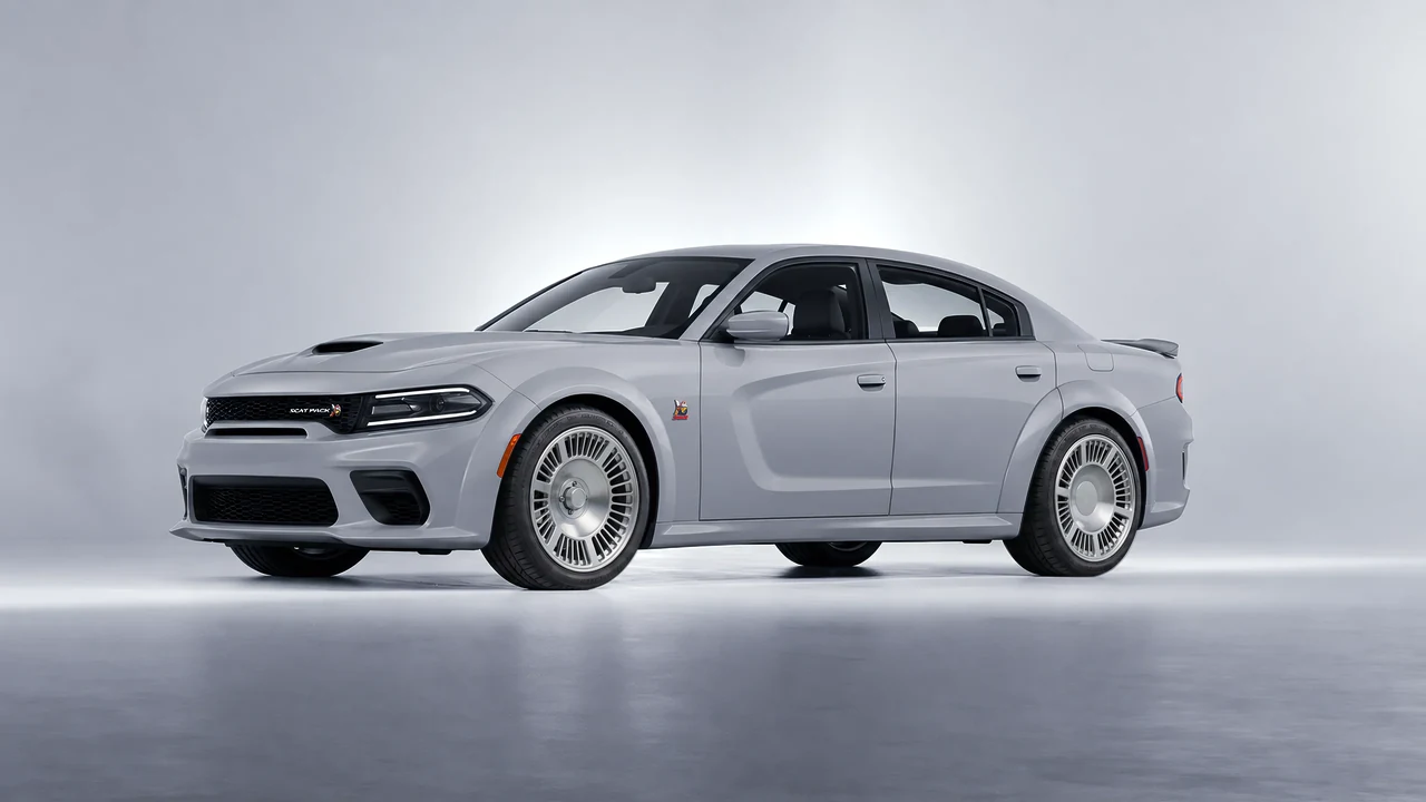 Dodge Charger Scat Pack Widebody 2020 on RDB LA Masterpiece forged wheels, front three-quarter view