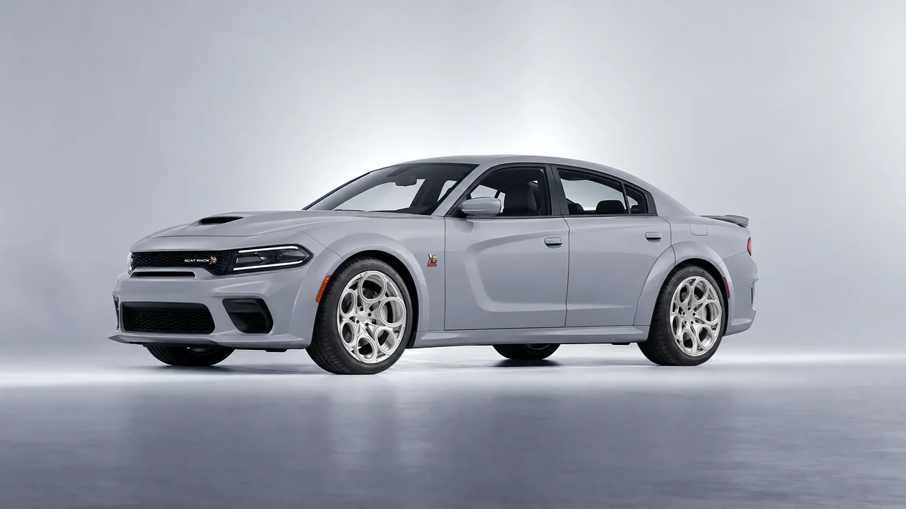 Dodge Charger Scat Pack Widebody 2020 on RDB LA Revolver forged wheels, front three-quarter view