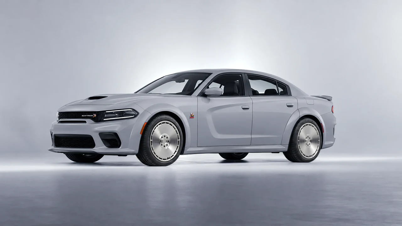Dodge Charger Scat Pack Widebody 2020 on RDB LA Zero forged wheels, front three-quarter view