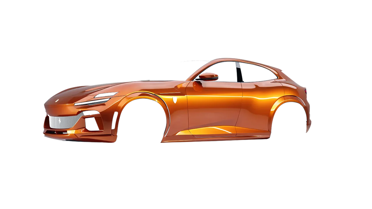 Ferrari Purosangue 2024 wrapped in Liquid Copper (3M G344), front three-quarter view