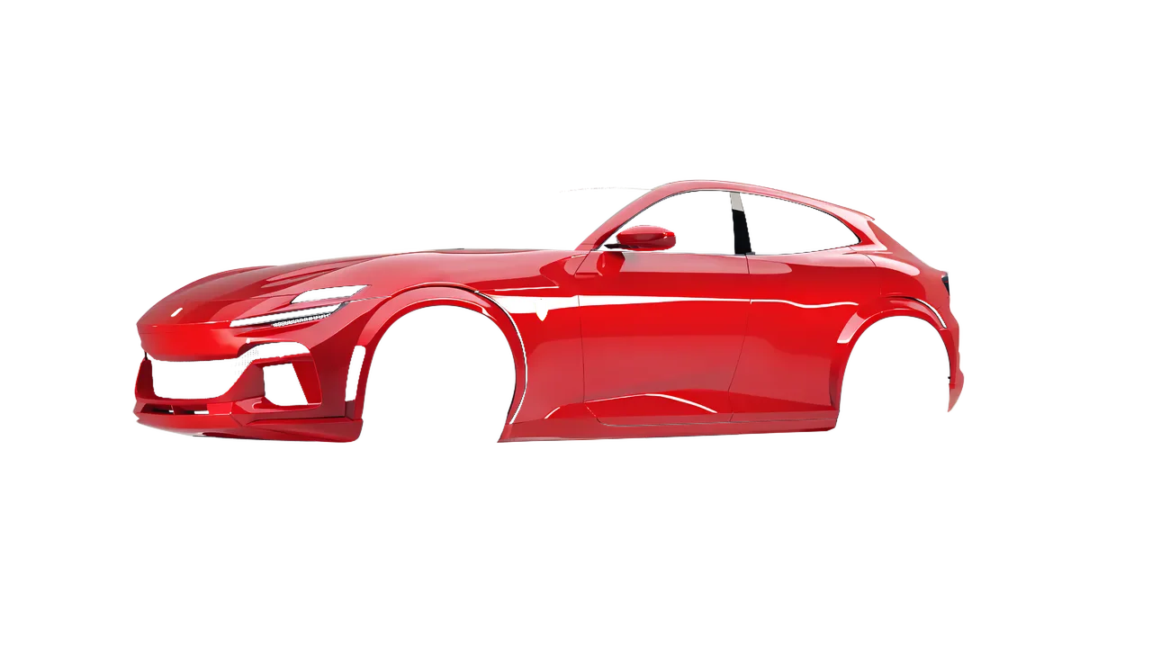 Ferrari Purosangue 2024 wrapped in Rose Hip Gloss (ORACAL 970RA-897G), front three-quarter view