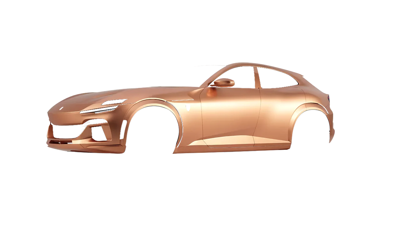 Ferrari Purosangue 2024 wrapped in Copper Kiss Matt (ORACAL 970RA-313M), front three-quarter view