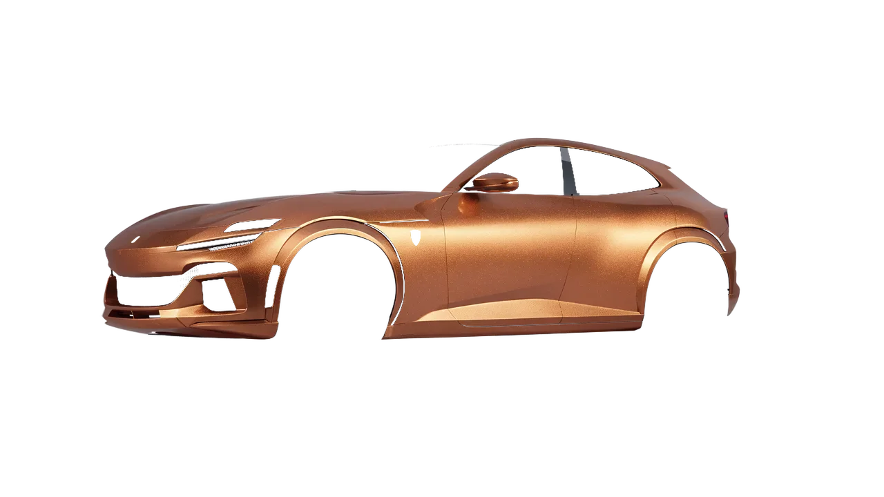 Ferrari Purosangue 2024 wrapped in Copper Matt (ORACAL 970RA-092M), front three-quarter view