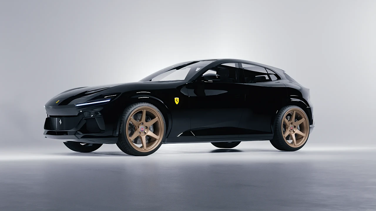 Ferrari Purosangue 2024 on HRE Performance Wheels 306-GTS forged wheels, front three-quarter view