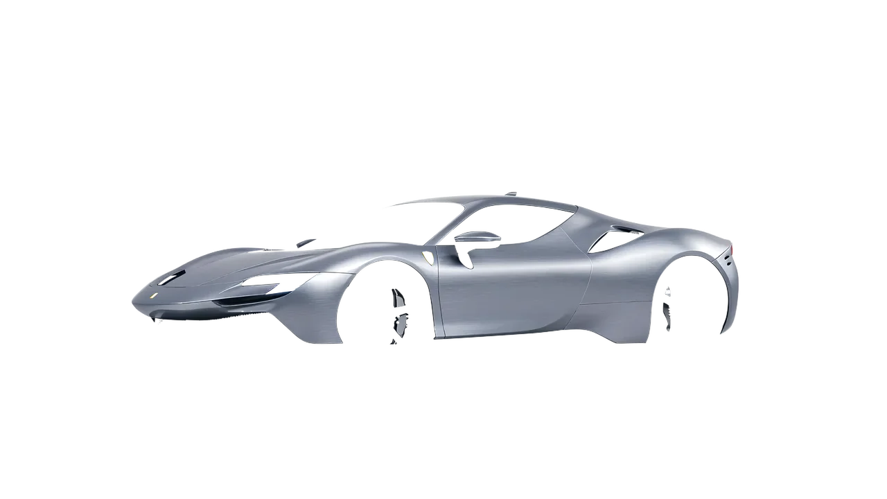 Ferrari SF90 Stradale 2021 wrapped in Brushed Aluminum (Avery Dennison SW900-812-X), front three-quarter view