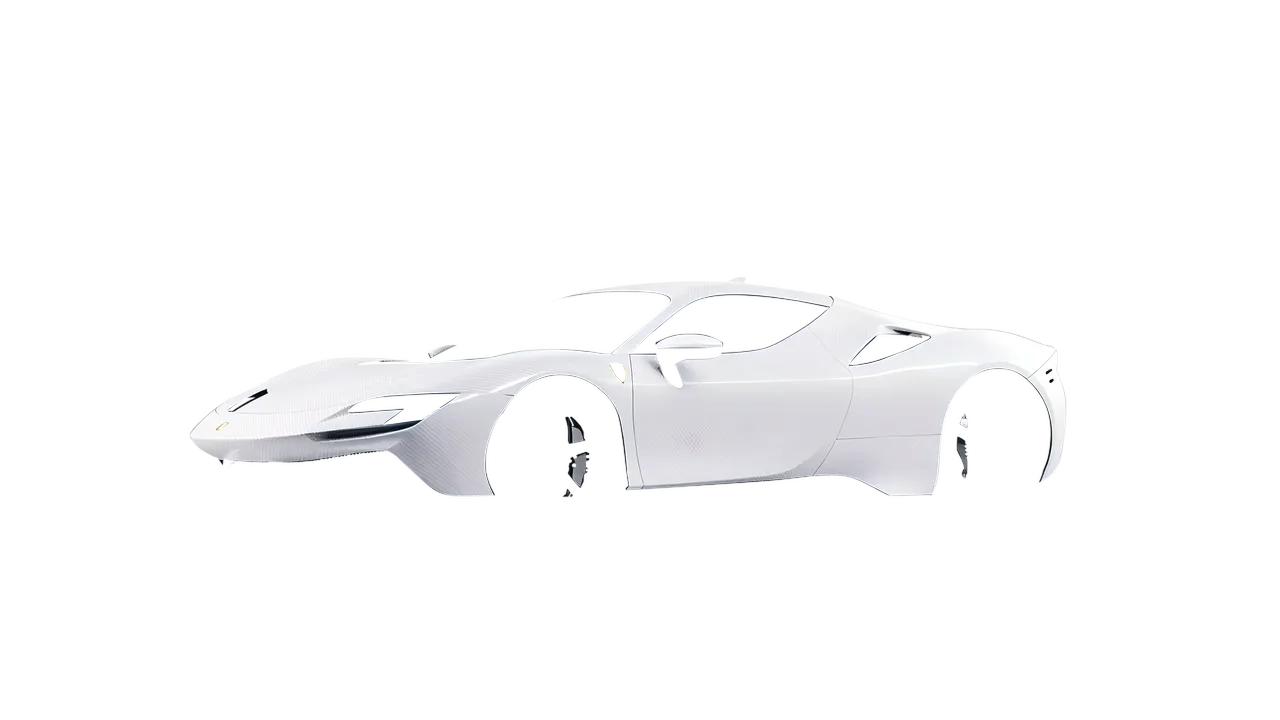 Ferrari SF90 Stradale 2021 wrapped in Carbon Fiber White (Avery Dennison SW900-115-X), front three-quarter view