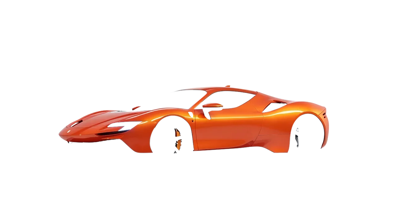 Ferrari SF90 Stradale 2021 wrapped in Fiery Orange (3M G364), front three-quarter view