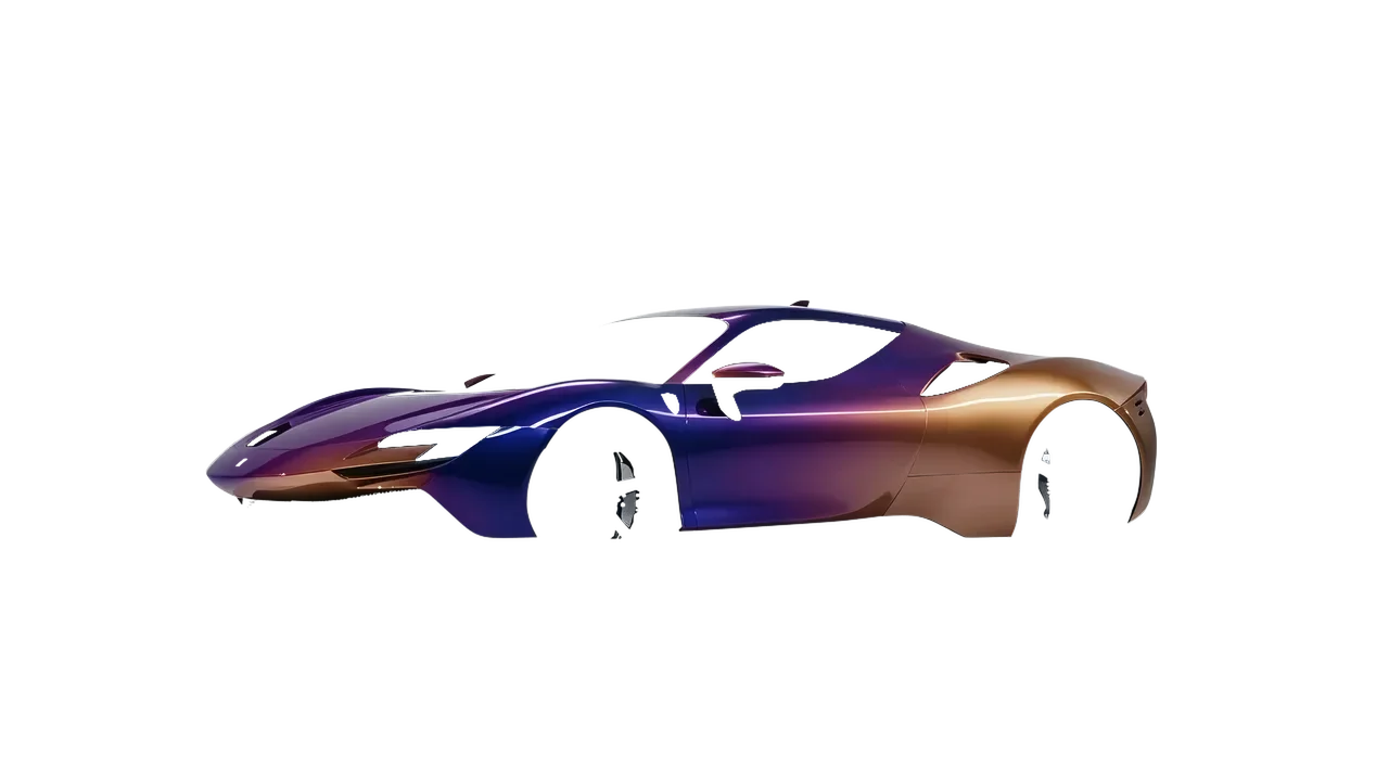 Ferrari SF90 Stradale 2021 wrapped in Gloss Flip Deep Space (3M GP278), front three-quarter view