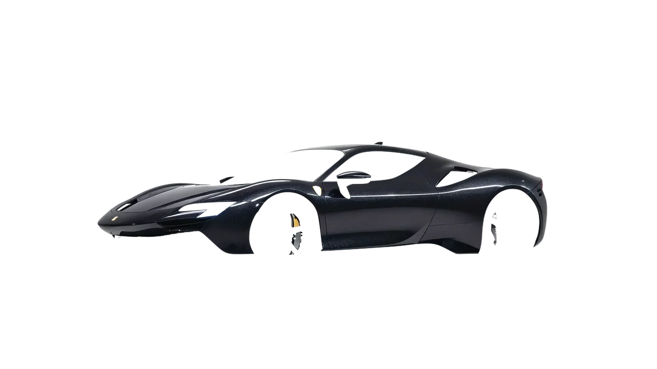 Ferrari SF90 Stradale 2021 wrapped in Mystery Black (Avery Dennison SW900-184-M), front three-quarter view