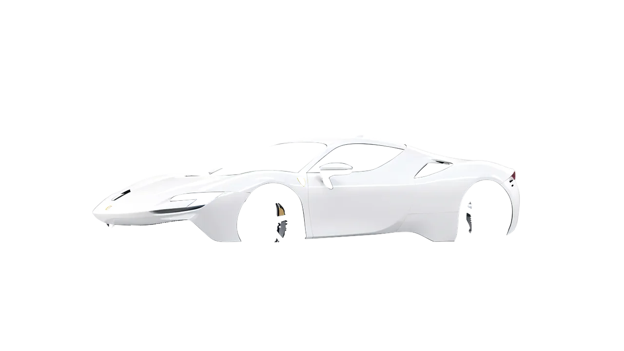 Ferrari SF90 Stradale 2021 wrapped in Gloss White (3M G10), front three-quarter view