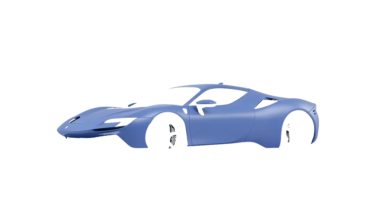 Ferrari SF90 Stradale 2021 wrapped in Dreamline Blue (Avery Dennison SW900-616-O), front three-quarter view