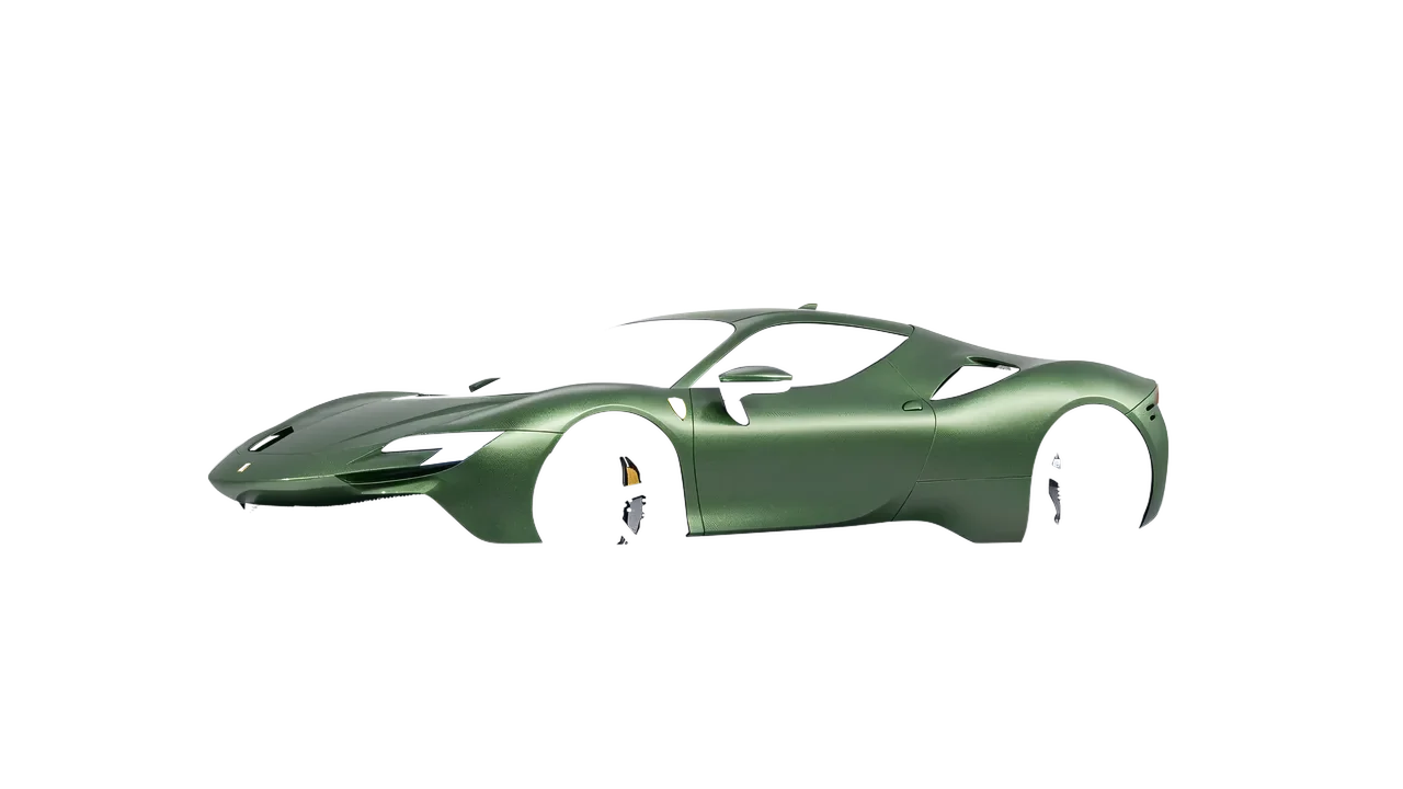 Ferrari SF90 Stradale 2021 wrapped in Apple Green (Avery Dennison SW900-745-M), front three-quarter view