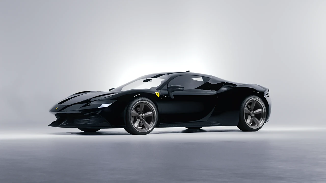 Ferrari SF90 Stradale 2021 on HRE Performance Wheels 105 forged wheels, front three-quarter view
