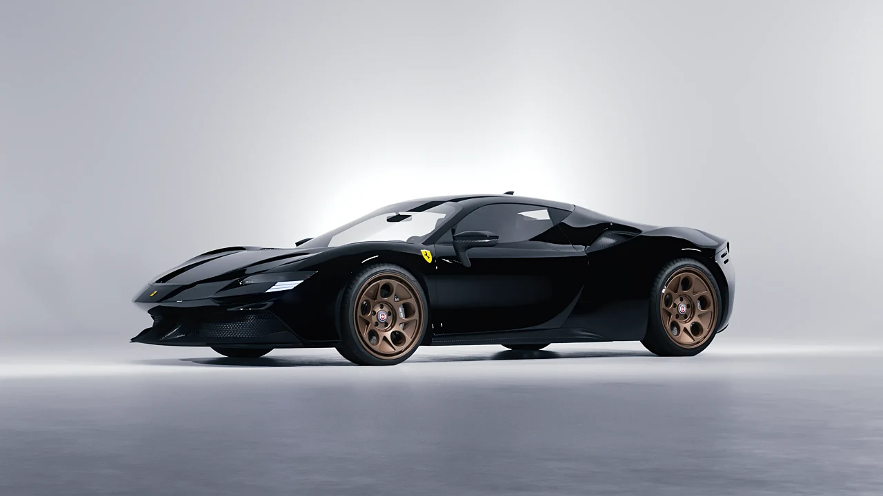 Ferrari SF90 Stradale 2021 on HRE Performance Wheels 454-GTM forged wheels, front three-quarter view