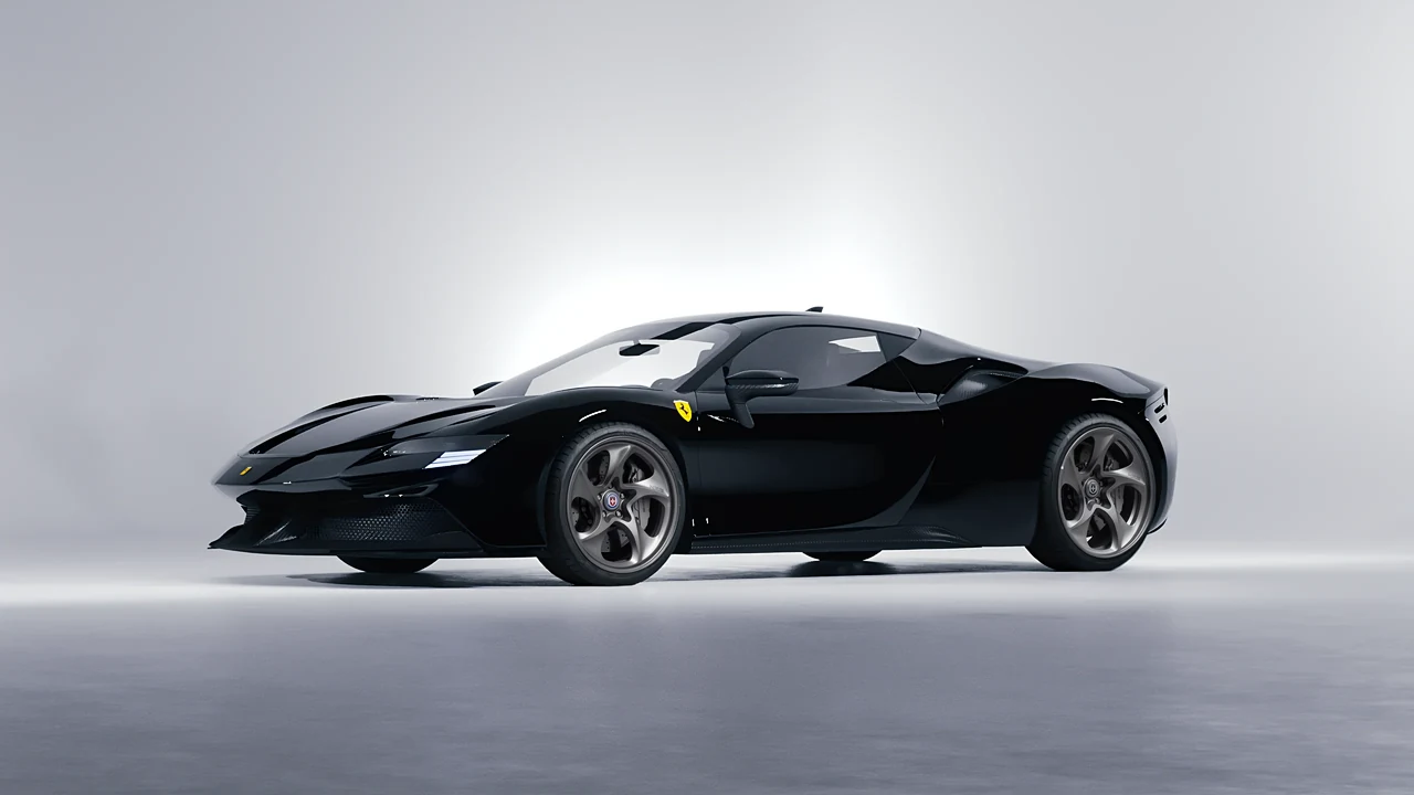 Ferrari SF90 Stradale 2021 on HRE Performance Wheels 522 forged wheels, front three-quarter view