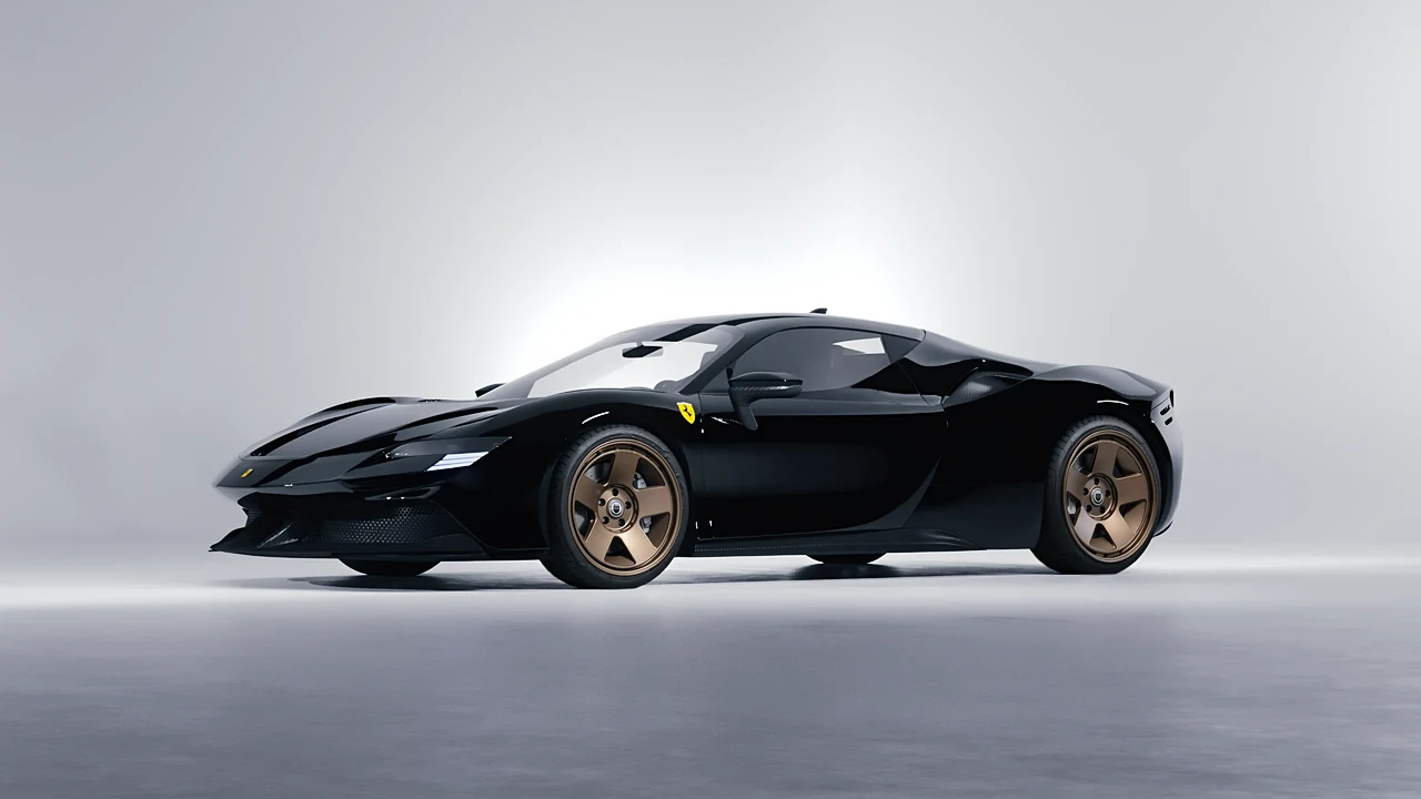 Ferrari SF90 Stradale 2021 on HRE Performance Wheels 555-GTM forged wheels, front three-quarter view