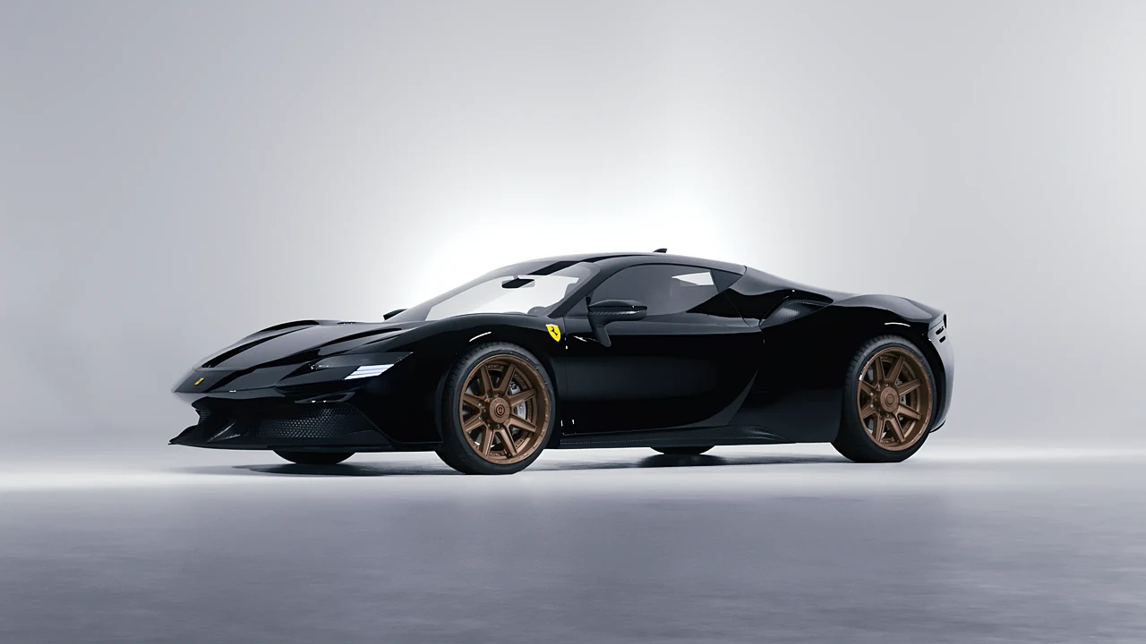 Ferrari SF90 Stradale 2021 on HRE Performance Wheels HD188 forged wheels, front three-quarter view